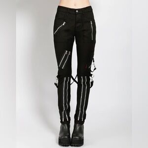 TRIPP NYC BLACK CLASSIC SLIM LEG BONDAGE PANT